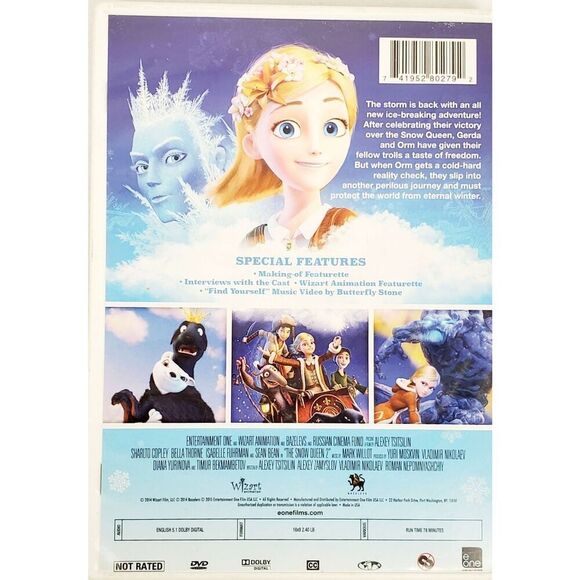 The Snow Queen 2 An Icy Adventure (DVD, 2015) Bella Thorne, Sharlto Copley – Ani - Picture 3 of 3